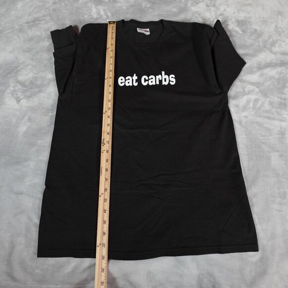 Vintage I Eat Carbs T Shirt Mens Medium Funny Humor Black Y2K - Picture 7 of 7